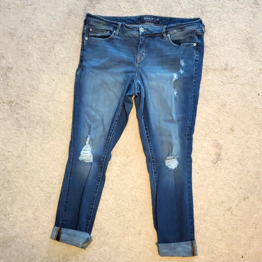Torrid Premium Distressed Boyfriend Jeans 16R